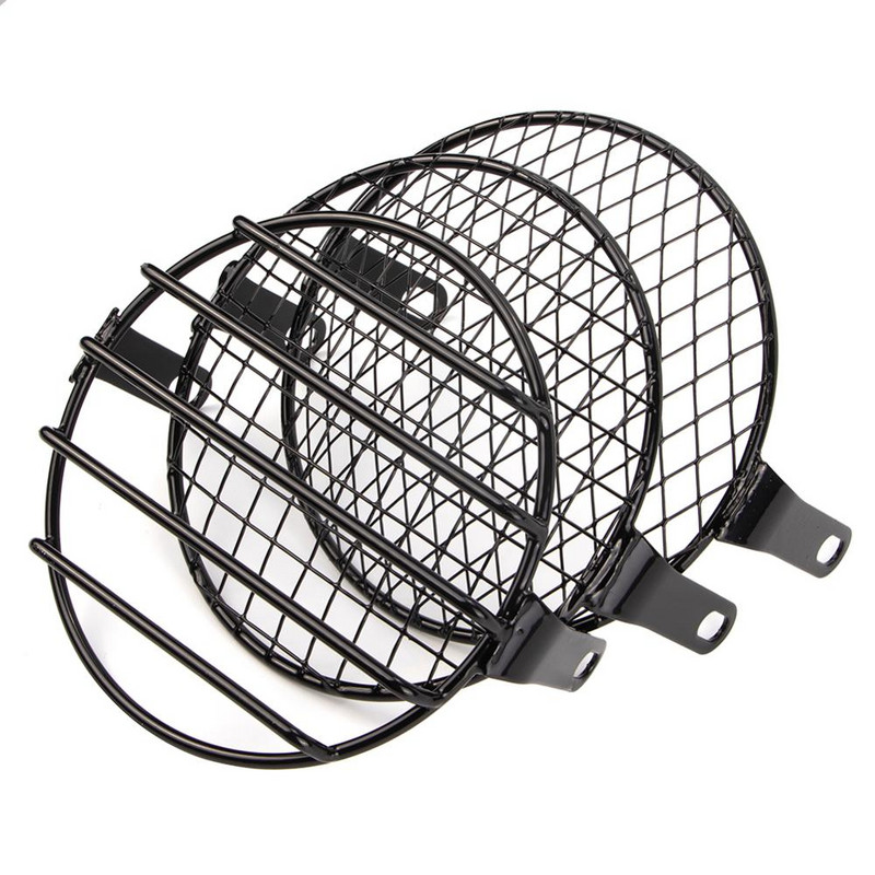 6,14 colio motociklo universalus senovinis priekinių žibintų apsauginis grotelių lempos dangtelis, skirtas Harley Ducati Chopper Yamaha Cafe Racer