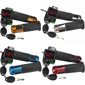 1 pereche 12-84V universal bicicletă electrică scuter mâner de accelerație de răsucire cu afișaj LED de tensiune și comutator de viteză Piese pentru bicicletă electrică