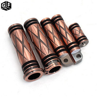 Fogantyú Fogantyúk Lábcsapok Lábtartó Pedál Váltószög Bronz színű alumínium Harley Sportster Touring Dyna Softailhez