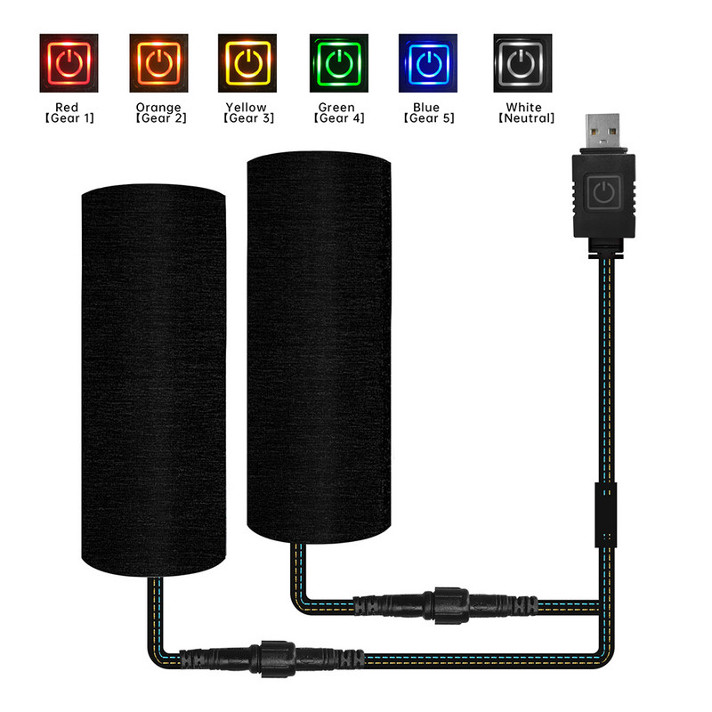 Elektromos fűtő fogantyú hüvely 5 V USB motorkerékpár fűtött párnák kézi fogantyúk memória funkció Vízálló motorkerékpár tartozékok