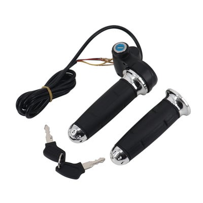 Mâner pentru motocicletă 25 mm Mânere electronice pentru accelerație cu cheie de blocare neagră pentru trotineta electrică Harley Citycoco