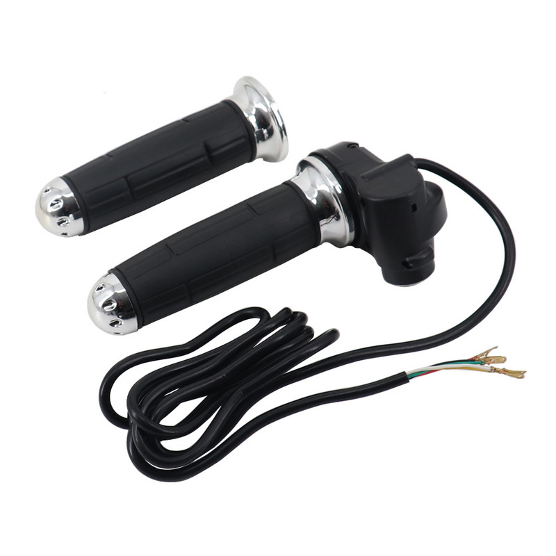 Мотоциклет 25 мм ръкохватки за дръжки Електронни ръкохватки за дросела с ключ за заключване Черен за електрически скутер Harley Citycoco