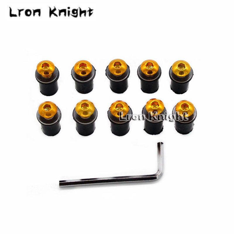 SUZUKI Hayabusa GSX1300R GSR400 GSR600 GSR750 GSXR 600 750 SV650 motorkerékpár szélvédő csavarokhoz csavaros anya rögzítő készlet M5 10 DB típushoz