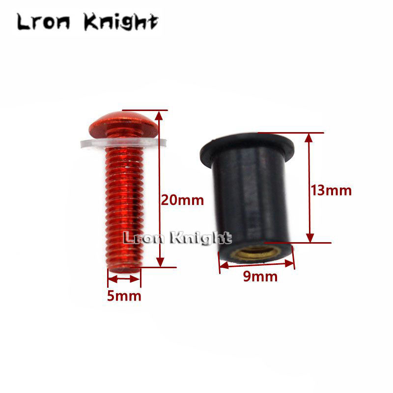 SUZUKI Hayabusa GSX1300R GSR400 GSR600 GSR750 GSXR 600 750 SV650 motorkerékpár szélvédő csavarokhoz csavaros anya rögzítő készlet M5 10 DB típushoz