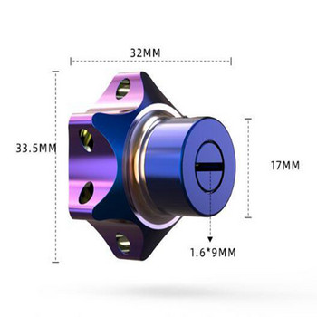 Universal CNC Μύτη κλειδιού Εξάγωνο Κλειδί Αντικλεπτικό κάλυμμα κλειδιού μοτοσικλέτας τετραπλή κλειδαριά Κεφαλή κλειδιού Αλουμίνιο Διακόσμηση κεφαλής φορτηγού αυτοκινήτου