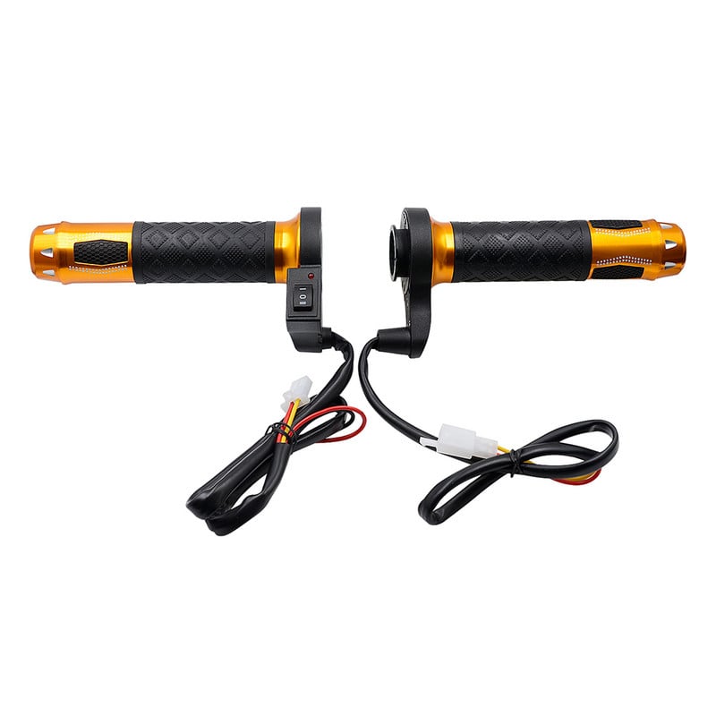 Motorkerékpár kézi fűtött markolat 12V kormány elektromos fűtött fogantyú kézmelegítő állítható forró markolat motorkerékpárokhoz ATV-k robogók