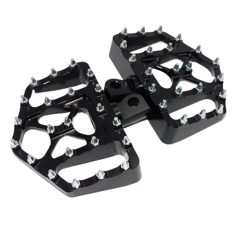 Motorkerékpár széles lábtartók Lábtartók Pedálok Padlódeszkák Fekete/króm Harley Sportster XL-hez Softail Dyna Touring Bobber Chopper