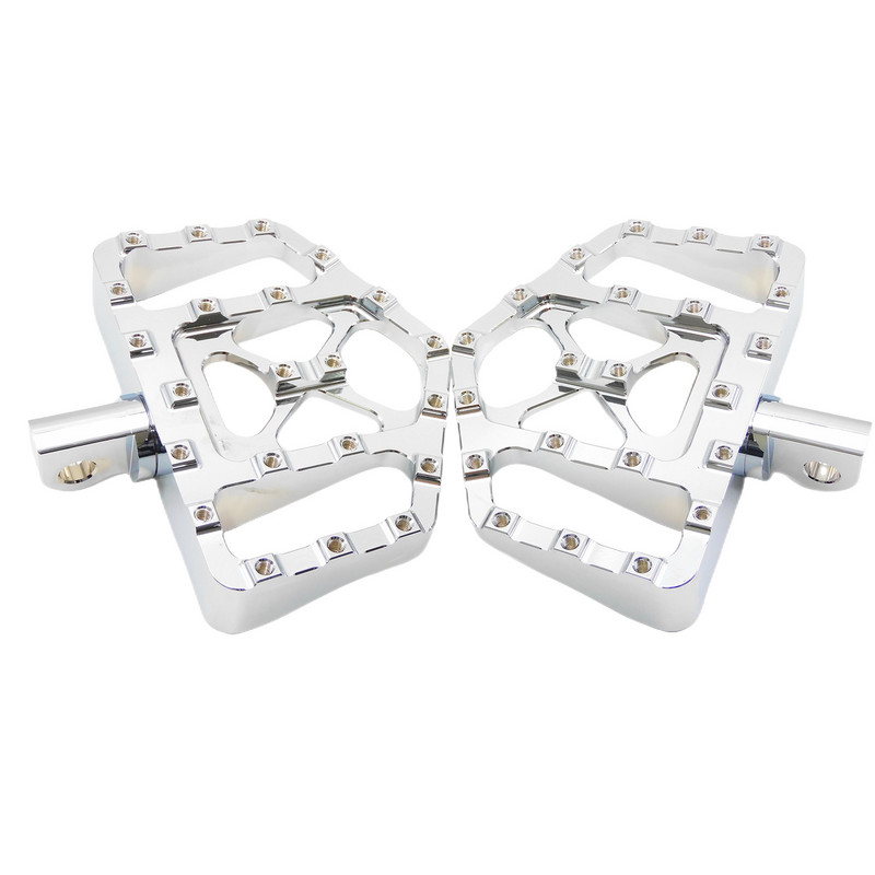 Motorkerékpár széles lábtartók Lábtartók Pedálok Padlódeszkák Fekete/króm Harley Sportster XL-hez Softail Dyna Touring Bobber Chopper