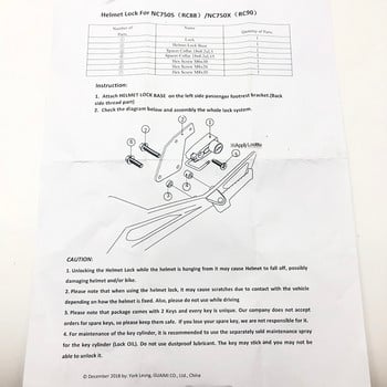 Κλειδαριά κράνους μοτοσικλέτας Πλαϊνό γάντζο αντικλεπτική προσαρμογή ασφαλείας για Honda CB1000R CB1000 R CB 1000R 2008-2016 2012 2013 2014 2015