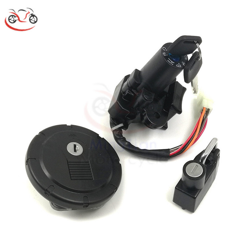 Zámok zapaľovania, olej, palivová nádrž, kryt plynu, zámok spínača, zámok prilby pre Kawasaki KLX250 KL250 KLX125 KLX250S KLX250SF KL KLX 250