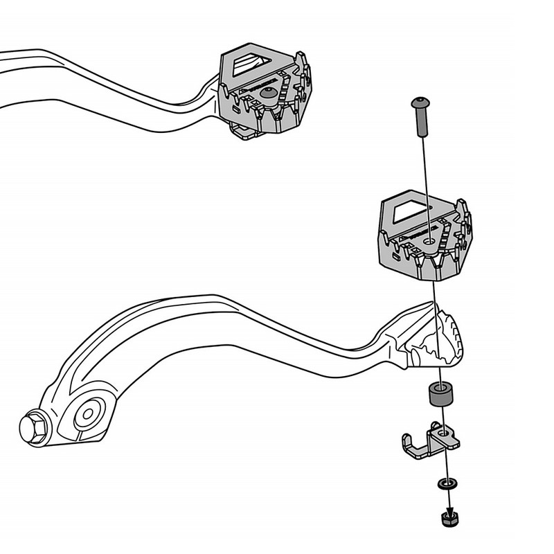 ÚJ Fékkar hosszabbító pedál lépéscsúcs lemez nagyító hosszabbító Honda CRF1100L Africa Twin CRF 1100 L Adventure Sports 2020-hoz