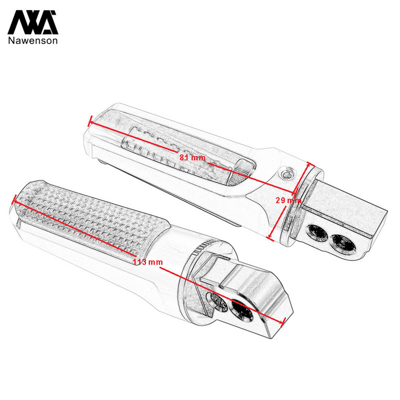 Suport pentru picioare pentru motociclete Suport pentru picioare pentru pasager din spate Pedale pentru Suzuki GSXR600/GSXR750/GSXR1000 2006-2016 pentru SV650 2016-2021