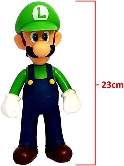 Фигурка Super Mario, Луиджи, Пластмасова, 23 см