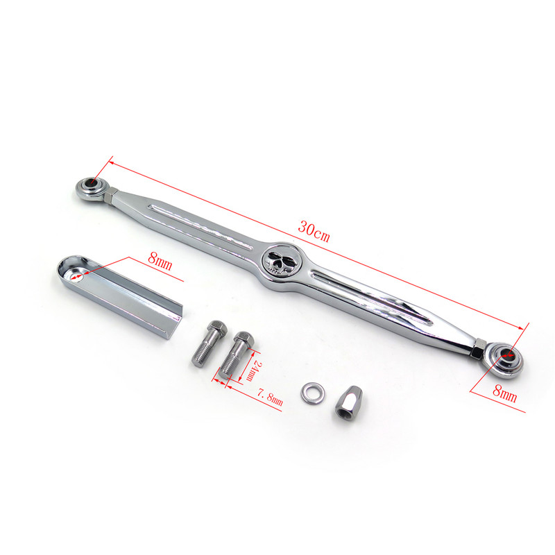 Doprava zdarma pre motocyklové diely s popredajnými dielmi, chrómová radiaca páka, lebka pre Harley Road King 1994-2015 Softail 86-15 Trike BK