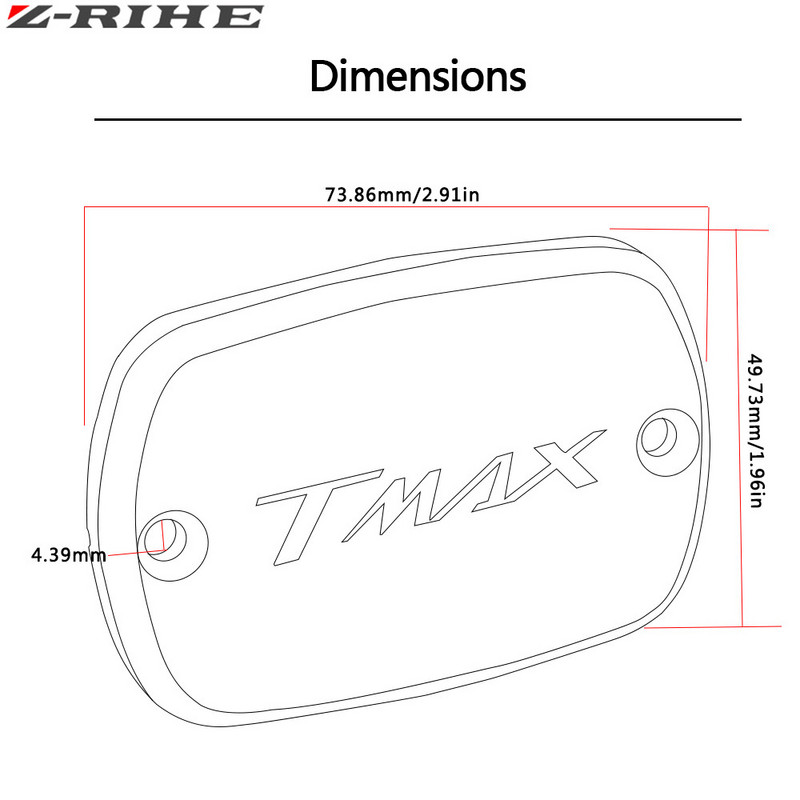 2019 Új elérhető motorkerékpár CNC alumínium fékfolyadék üzemanyagtartály sapka fedél YAMAHA TMAX 500 TMax 530 TMAX530 500