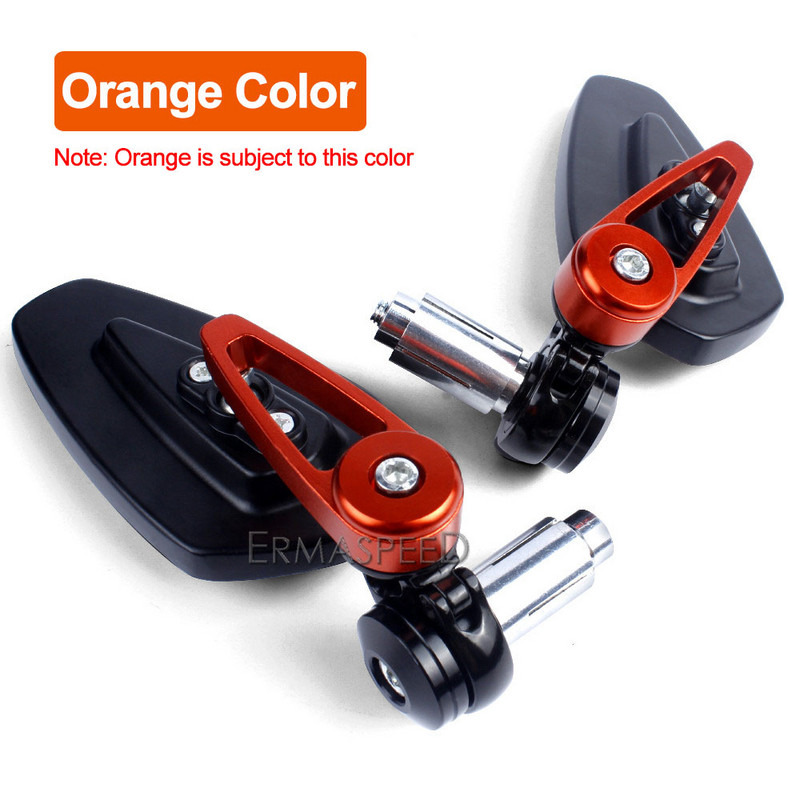 7/8" 22 mm CNC mootorratta tahavaatepeeglid universaalsed sinisest klaasist tõukeratta ots Juhtraua peegel tahavaatepeegli tarvikud