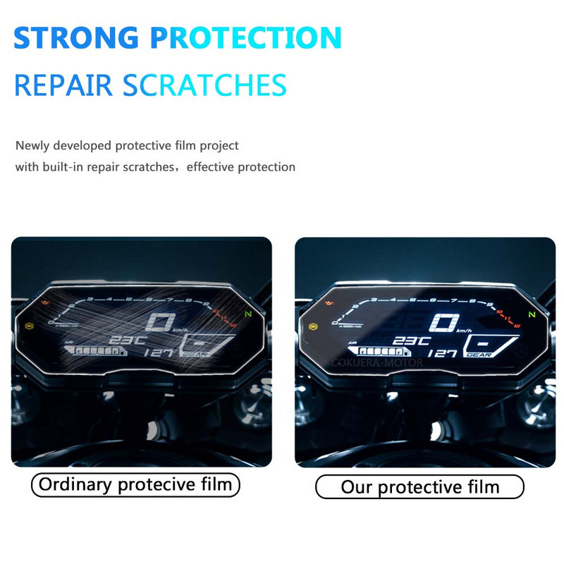 2022 Új, 1 szett fürt karc fürt képernyővédő fólia Yamaha MT-07 FZ-07 2021 készülékhez