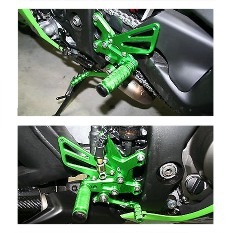 Pre Kawasaki ZX10R ZX 10R 2011-2022 2016 2017 2018 2019 CNC nastaviteľné opierky nôh, stupačky, zadné sety, opierka nôh pre jazdca.