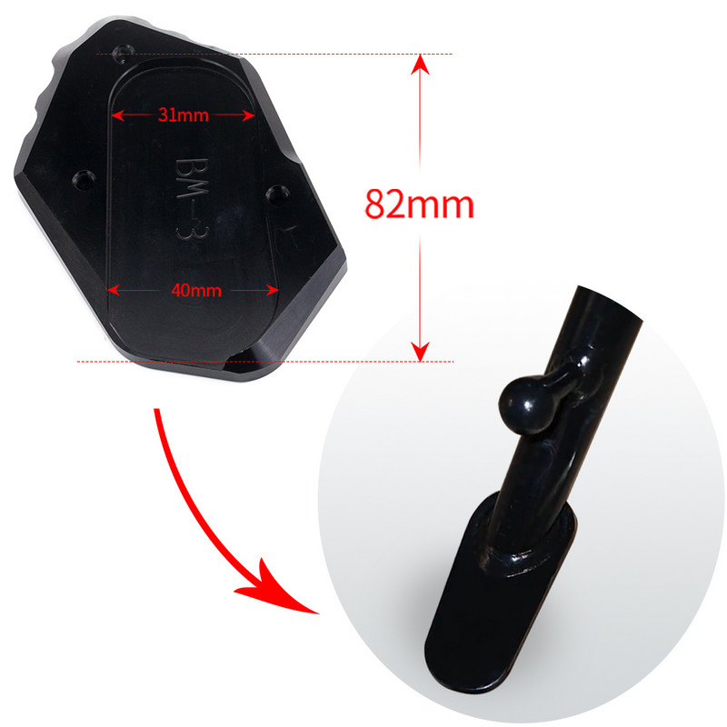 Zväčšovacia doska bočného stojana pre motocykle, zväčšovacie predĺženie stojana pre BMW F750GS 750 1250 R1200GS LC ADV R1250GS GS 2018 - 2022