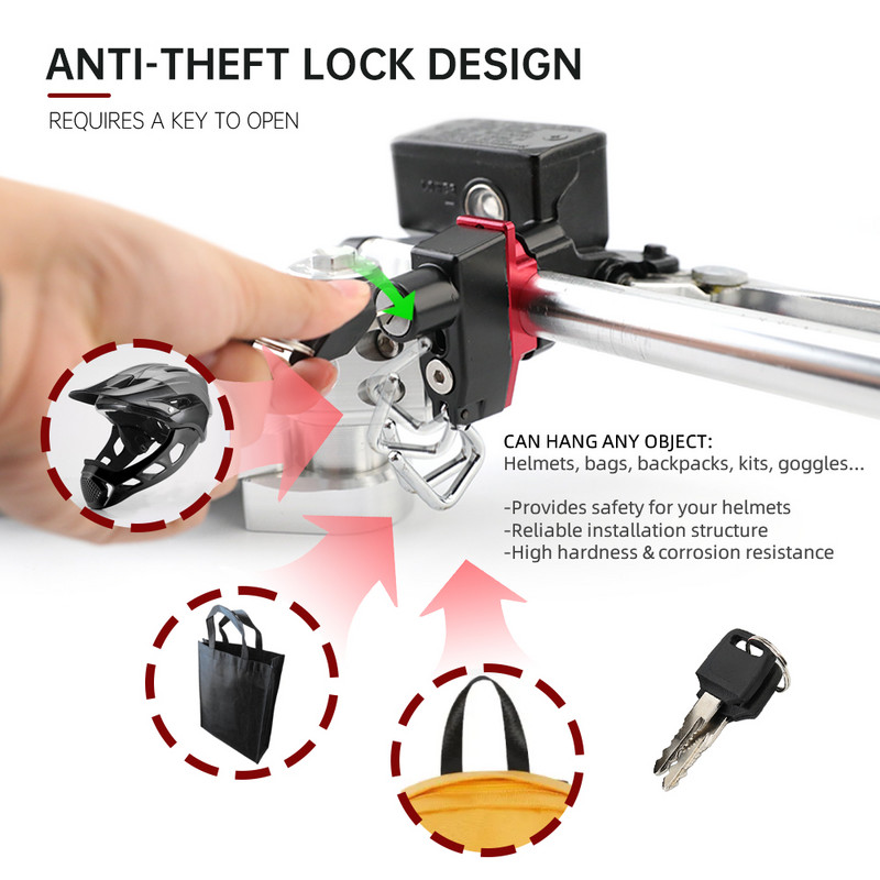 Sisakzárak SUZUKI DRZ 400 SM/S/E 250 125 DR 650 350 250 200 S/SE DRZ400S motorkerékpár-tartozékok Kormánybilincs lopásgátló