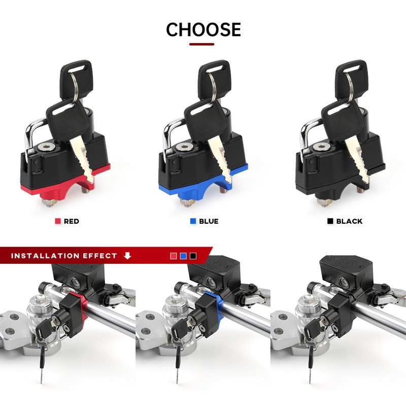 Sisakzárak SUZUKI DRZ 400 SM/S/E 250 125 DR 650 350 250 200 S/SE DRZ400S motorkerékpár-tartozékok Kormánybilincs lopásgátló