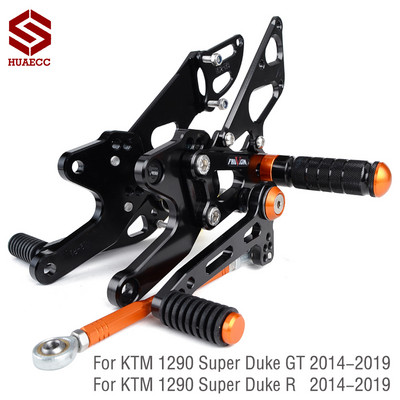 Pre Super Duke 1290 R GT 2014-2019 CNC motocyklové stupačky, zadná sada, zadná sada opierok na nohy