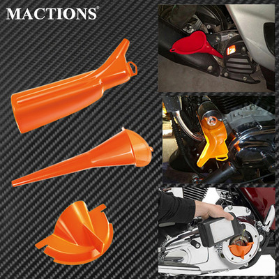 Kryt lievika olejového filtra motocykla, plniaci lievik kľukovej skrine, puzdro primárneho lievika, oranžová sada pre Harley Sportster XL Touring Dyna Glide