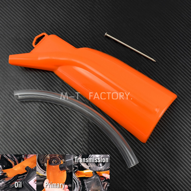Motorkerékpár olajszűrő tölcsér burkolata forgattyúház kitöltése elsődleges tölcsérház narancssárga készlet a Harley Sportster XL Touring Dyna Glide számára