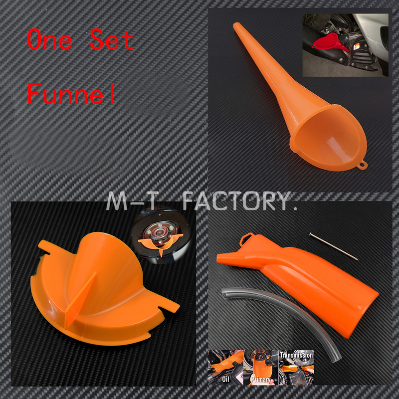 Motorkerékpár olajszűrő tölcsér burkolata forgattyúház kitöltése elsődleges tölcsérház narancssárga készlet a Harley Sportster XL Touring Dyna Glide számára
