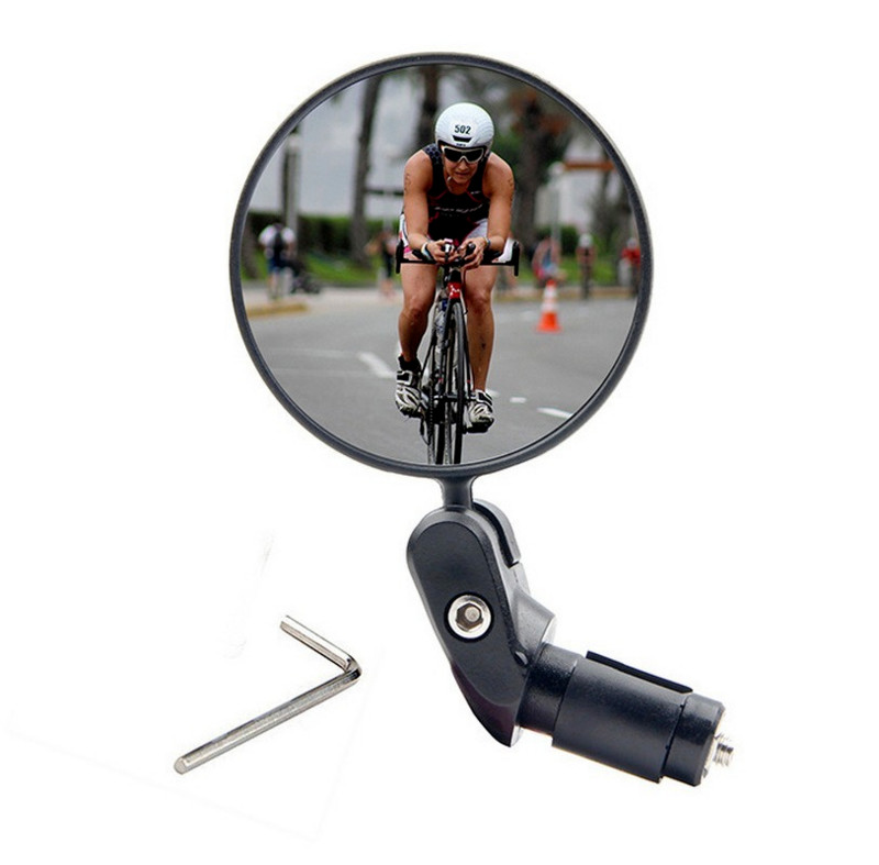 1 tk ümmargune lisatahavaatepeegel jalgratta mootorratta juhtraua kinnitusega, reguleeritav 360 pöördega, lainurk kumer peegel