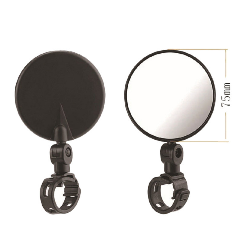 1 tk ümmargune lisatahavaatepeegel jalgratta mootorratta juhtraua kinnitusega, reguleeritav 360 pöördega, lainurk kumer peegel