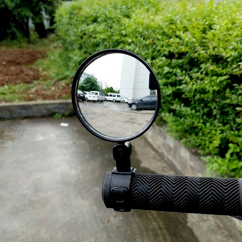 1 tk ümmargune lisatahavaatepeegel jalgratta mootorratta juhtraua kinnitusega, reguleeritav 360 pöördega, lainurk kumer peegel