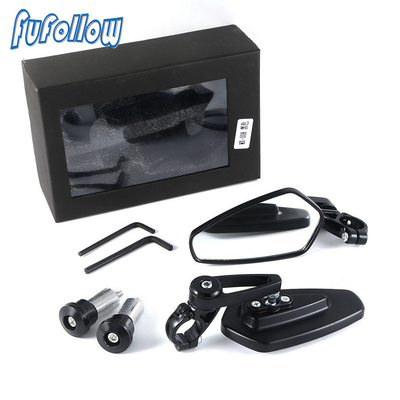 Motociklo veidrodinis vairo rankenos rankenos galai šoniniai veidrodėliai, skirti YAMAHA R6 R1 MT 09 10 TMAX XMAX WR 125 250 KTM DUKE 690 125 200 390