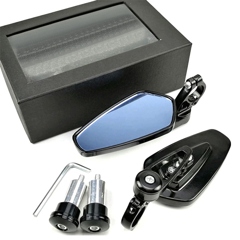 Motociklo veidrodinis vairo rankenos rankenos galai šoniniai veidrodėliai, skirti YAMAHA R6 R1 MT 09 10 TMAX XMAX WR 125 250 KTM DUKE 690 125 200 390