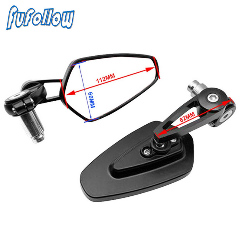 Motociklo veidrodinis vairo rankenos rankenos galai šoniniai veidrodėliai, skirti YAMAHA R6 R1 MT 09 10 TMAX XMAX WR 125 250 KTM DUKE 690 125 200 390