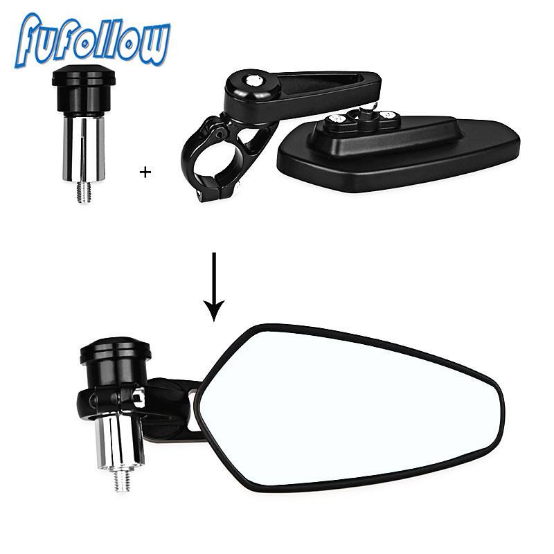 Motociklo veidrodinis vairo rankenos rankenos galai šoniniai veidrodėliai, skirti YAMAHA R6 R1 MT 09 10 TMAX XMAX WR 125 250 KTM DUKE 690 125 200 390