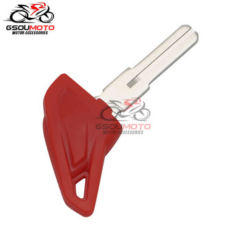 Аксесоари за мотоциклети черен / червен ABS пластмасов празен ключ за Ducati Scrambler 400 800 1100 Неизрязани ключове