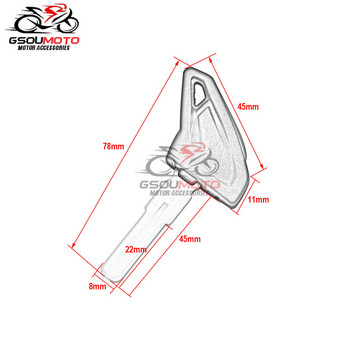 Αξεσουάρ μοτοσικλέτας Μαύρο / κόκκινο ABS Πλαστικό κενό κλειδί για Ducati Scrambler 400 800 1100 Uncut Blade Keys