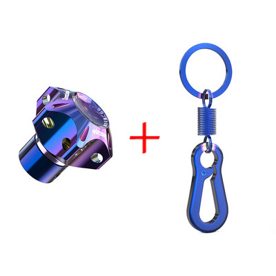 Универсален ключодържател от алуминиева сплав Модифициран изгорял син DIY Key Cover Shell за Yamaha мотоциклет ATV ключодържател петоъгълен шестоъгълник