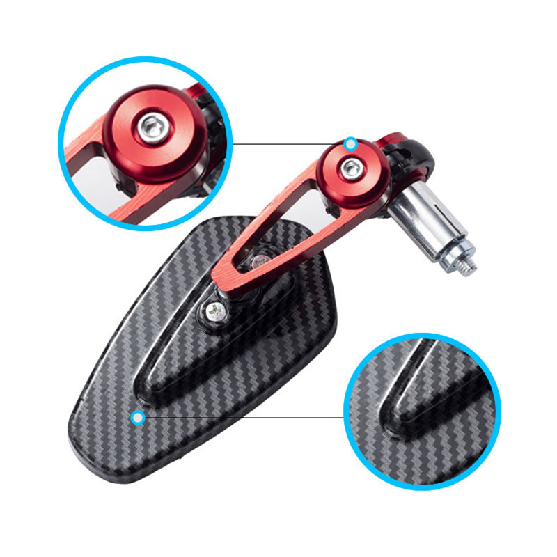 2022 Nové spätné zrkadlo na motocykel s uhlíkovými vláknami, zrkadlo na riadidlá, upravené obrátené spätné zrkadlo, príslušenstvo pre motocykle