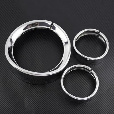 Motorkerékpár krómozott 7" fényszóró díszgyűrű + 4,5" ködlámpa burkolat + védőszemüveg stílusú irányjelző díszgyűrű Harley Softail FLH Touringhoz