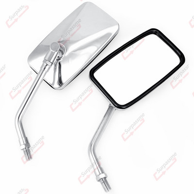 1 pár motorkerékpár visszapillantó tükrök univerzális állítható króm kormánytükör ATV E-bike robogó motorkerékpár tükör tartozékai