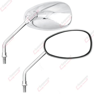 1 pár motorkerékpár visszapillantó tükrök univerzális állítható króm kormánytükör ATV E-bike robogó motorkerékpár tükör tartozékai