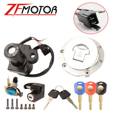 Comutator de aprindere pentru motocicletă Capacul capacului rezervorului de benzină Încuietori pentru mânerul scaunului includ cheia pentru Honda CB400 CB400SF CB-1 VFR400 CB750 CB900