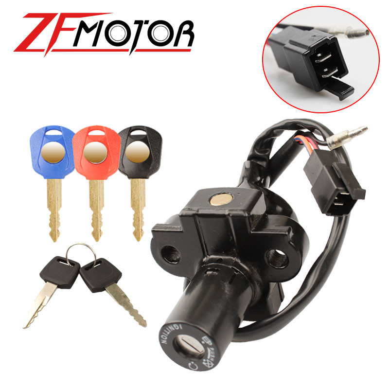 Comutator de aprindere pentru motocicletă Capacul capacului rezervorului de benzină Încuietori pentru mânerul scaunului includ cheia pentru Honda CB400 CB400SF CB-1 VFR400 CB750 CB900