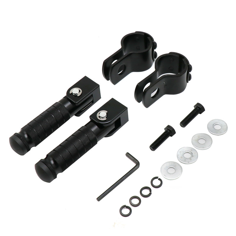 Alconstar - CNC hliníkový diel na motocykel, 8 mm univerzálne pedále, skladacia opierka na nohy pre motocykle, mopedy, motokáry, skútre