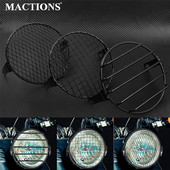 Motorkerékpár 6,3" univerzális Retro fényszóróvédő Vintage Grill Lámpaborítás Fekete Harley Cafe Racer Chopper Bobberhez