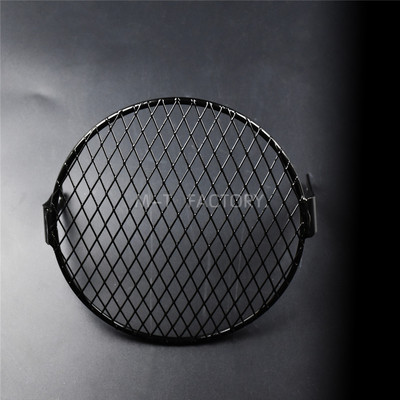 Motorkerékpár 6,3" univerzális Retro fényszóróvédő Vintage Grill Lámpaborítás Fekete Harley Cafe Racer Chopper Bobberhez