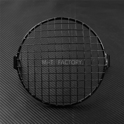Motorkerékpár 6,3" univerzális Retro fényszóróvédő Vintage Grill Lámpaborítás Fekete Harley Cafe Racer Chopper Bobberhez