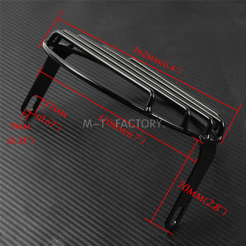 Motorkerékpár 6,3" univerzális Retro fényszóróvédő Vintage Grill Lámpaborítás Fekete Harley Cafe Racer Chopper Bobberhez